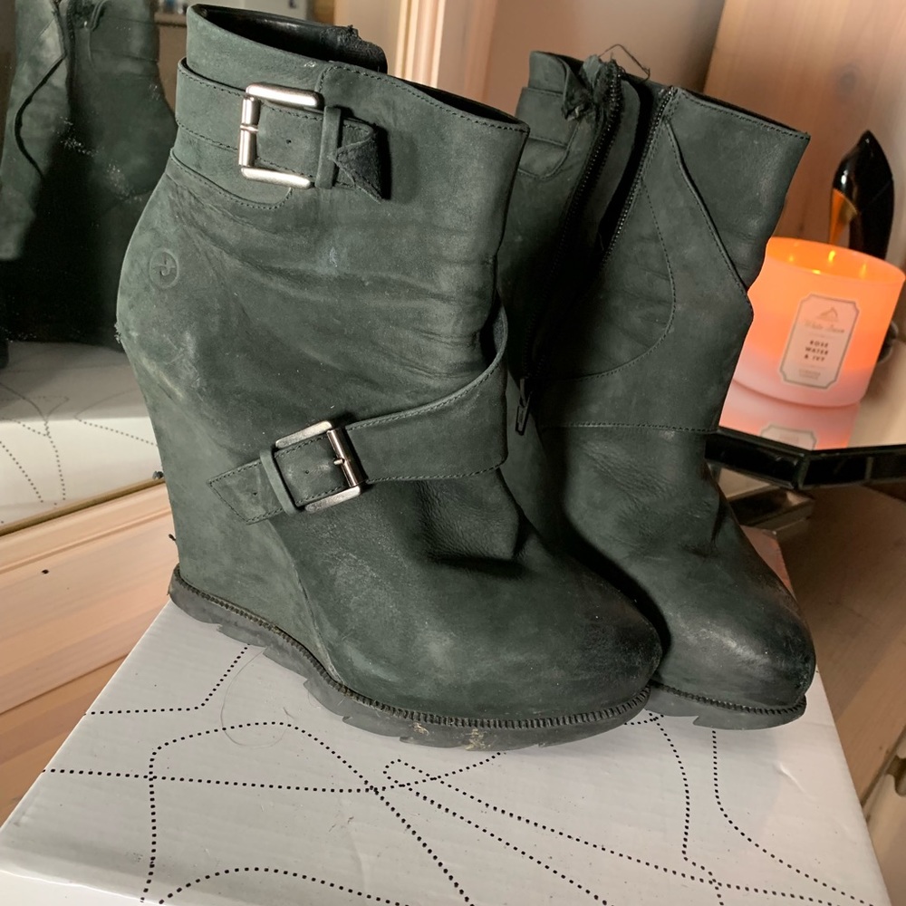 Leather Distressed Booties size 8
